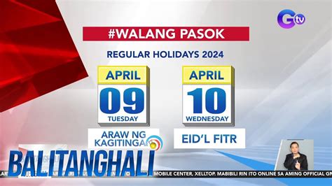 Walang Pasok as of April 8, 2024 .